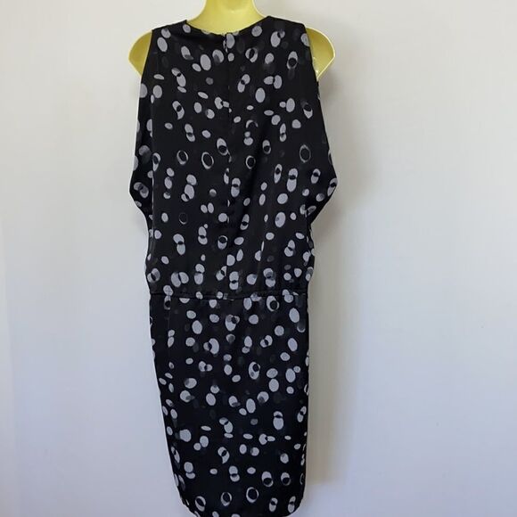 Vince Dress Abstract Print Silk Slouch Open Shoulders Excellent  Nwot~Sz… - Picture 9 of 10